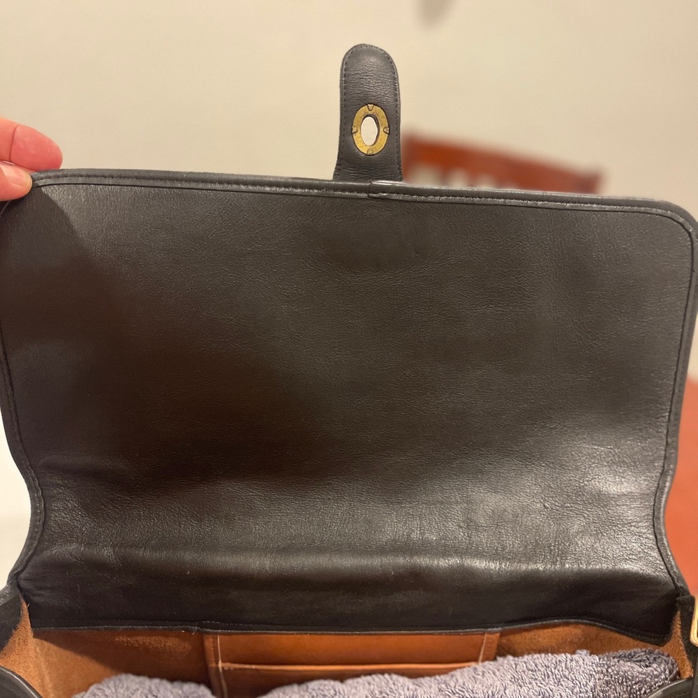 Vintage Coach Smooth Black Leather Metropolitan Briefcase Adj Strap 1133-311 OBO - Picture 12 of 16